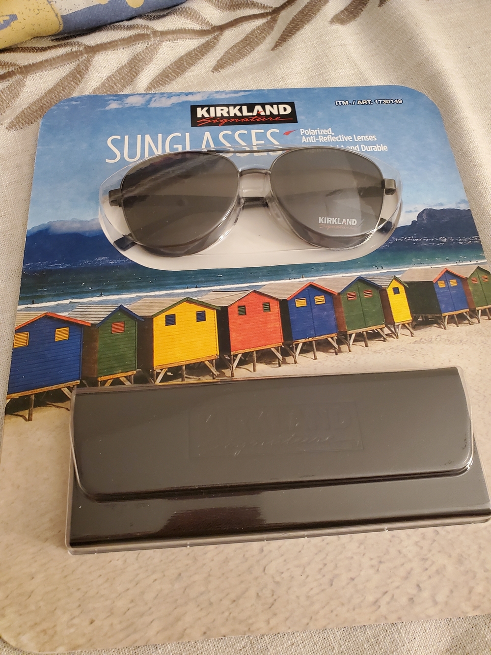 Kirkland Signature Black Frame Sunglasses with Gray Lenses